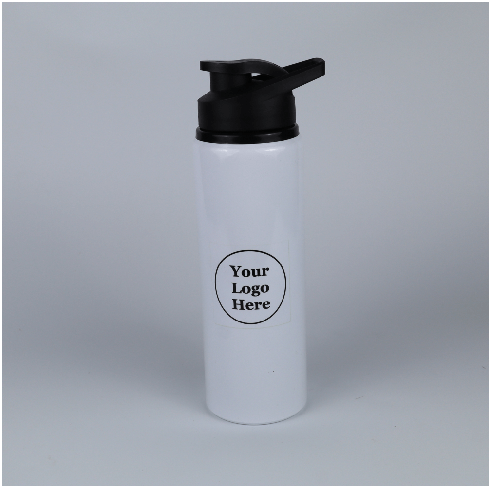 White Personalised Sports Bottle