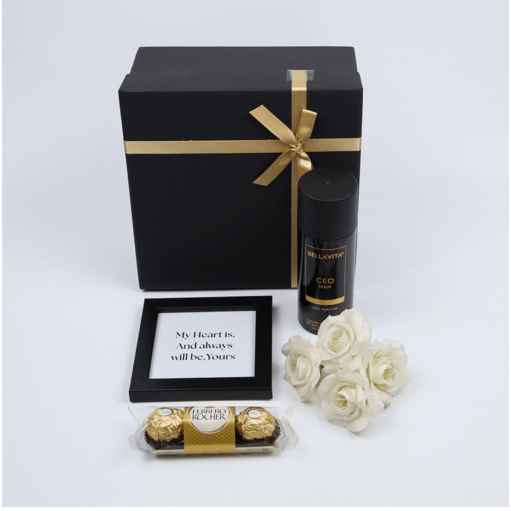 Personalised Black Gift Box for Him