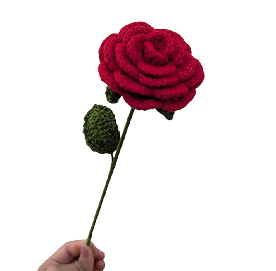 Handmade rose crochet flower